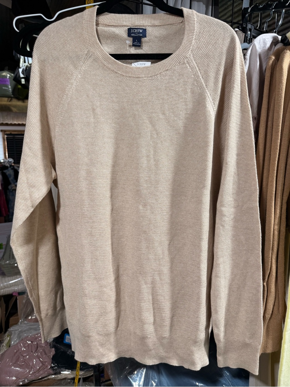 J. Crew Men’s Crewneck Sweater in Beige